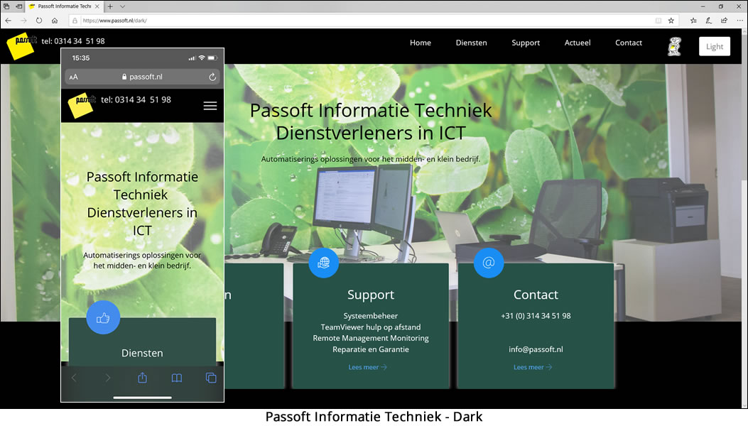 Passoft Informatie Techniek - Dark theme